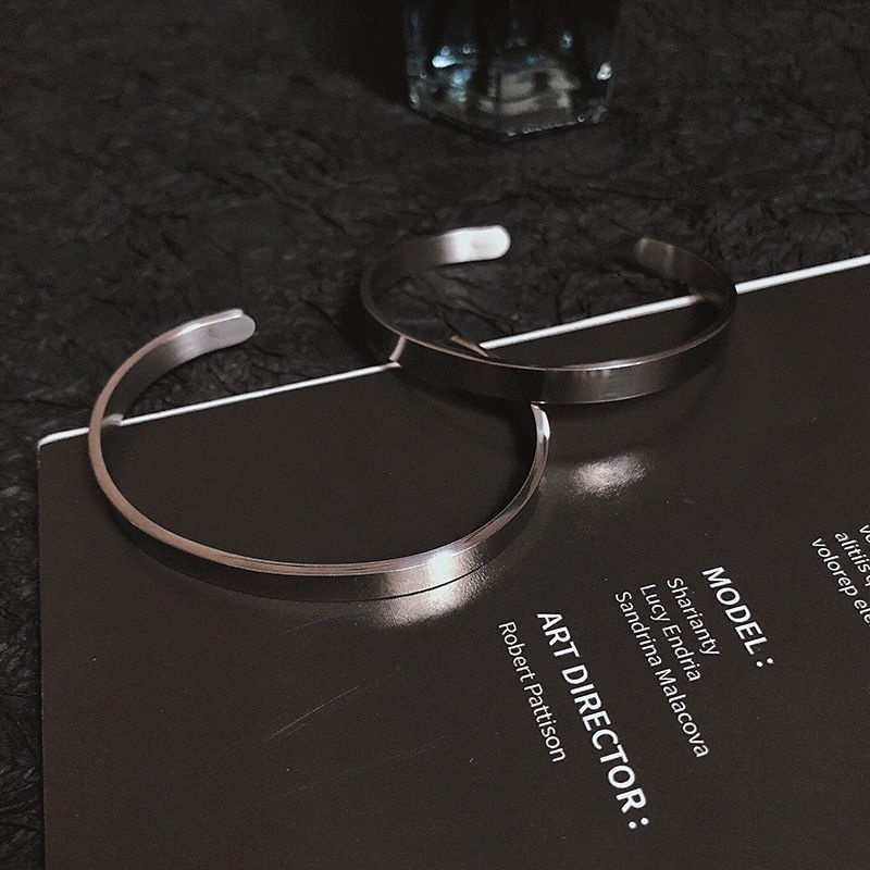 Vòng tay MAYEBE LAVEND bằng thép không gỉ phong cách hiphop thời trang Hàn Quốc cho nam nữ