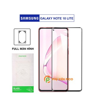 Kính cường lực Samsung Note 10 Lite full màn hình viền đen siêu mỏng Monqiqi - Dán màn hình Samsung Galaxy Note 10 Lite