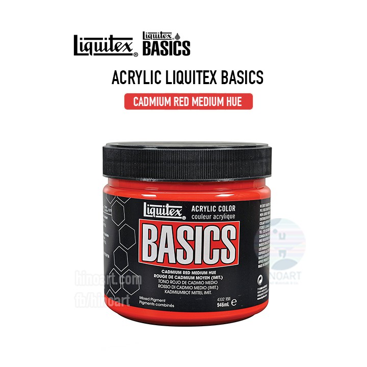 Màu Acrylic BASICS Liquitex -Cadmium Red Medium Hue - 946ml