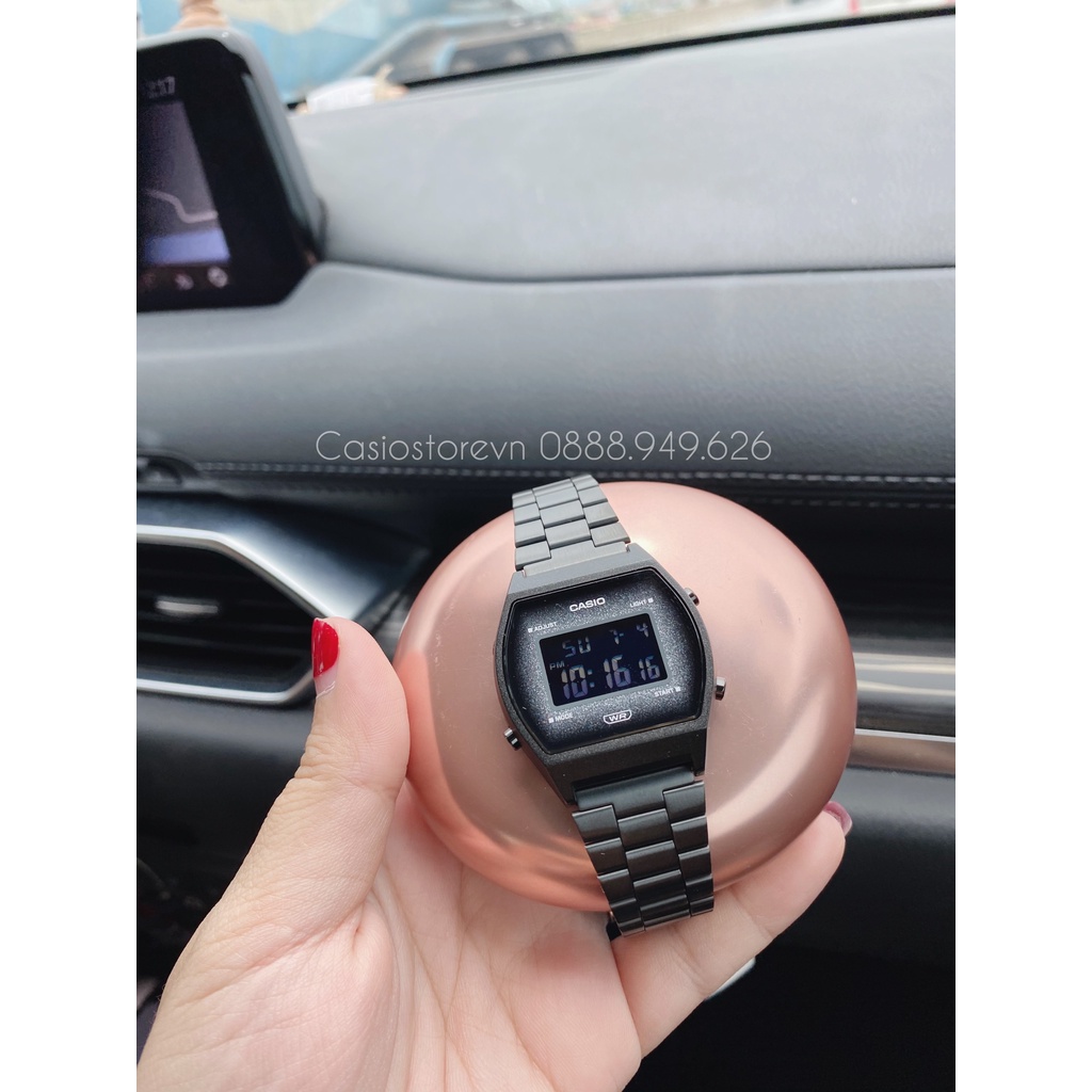 Đồng hồ Nữ Casio B640WBG-1B, đồng hồ chính hãng, đen nhũ lấp lánh