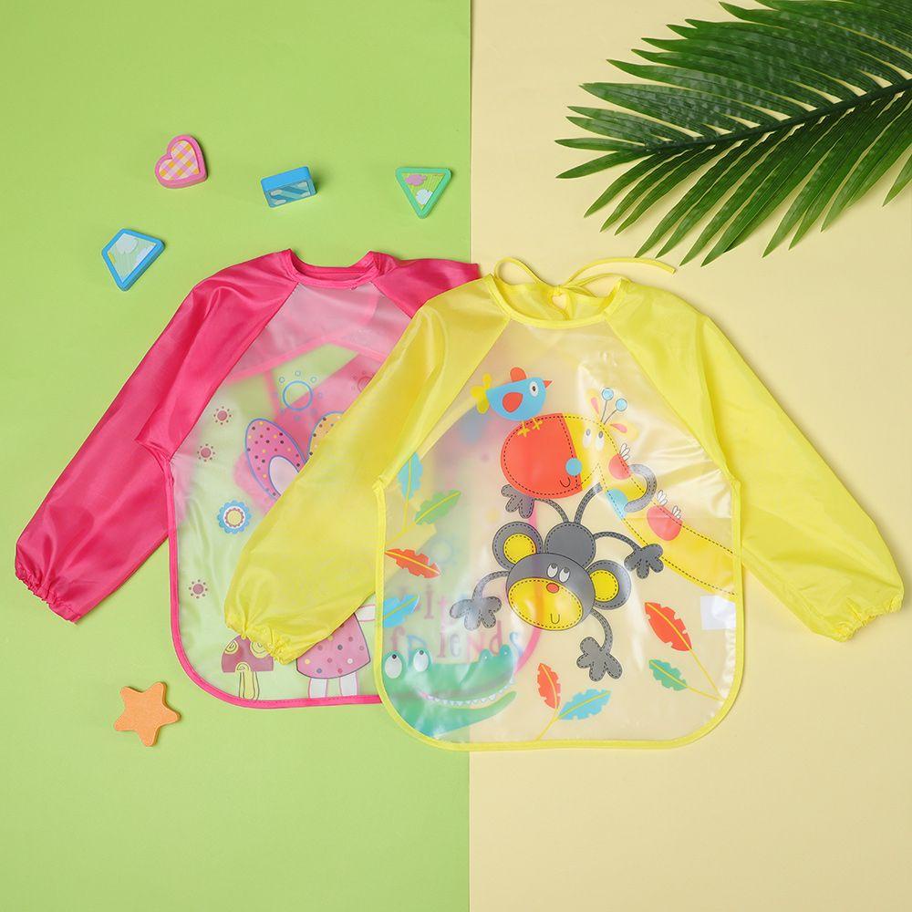 LUOL Yếm Ăn Tay Dài Chống Thấm Nước Chất Lượng Cao Cho Bé