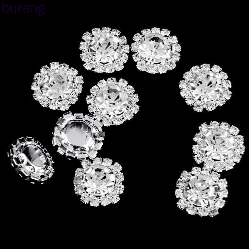 Set 10 cúc áo đính đá giả lấp lánh thời trang sang trọng