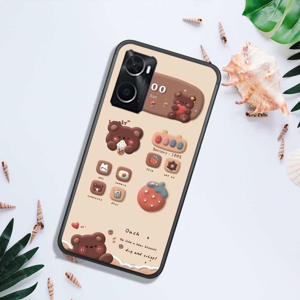ỐP LƯNG OPPO A76 4G - REALME 9 4G - REALM E9i , IN HÌNH GẤU NÂU CHOCOLATE ĐÁNG YÊU.
