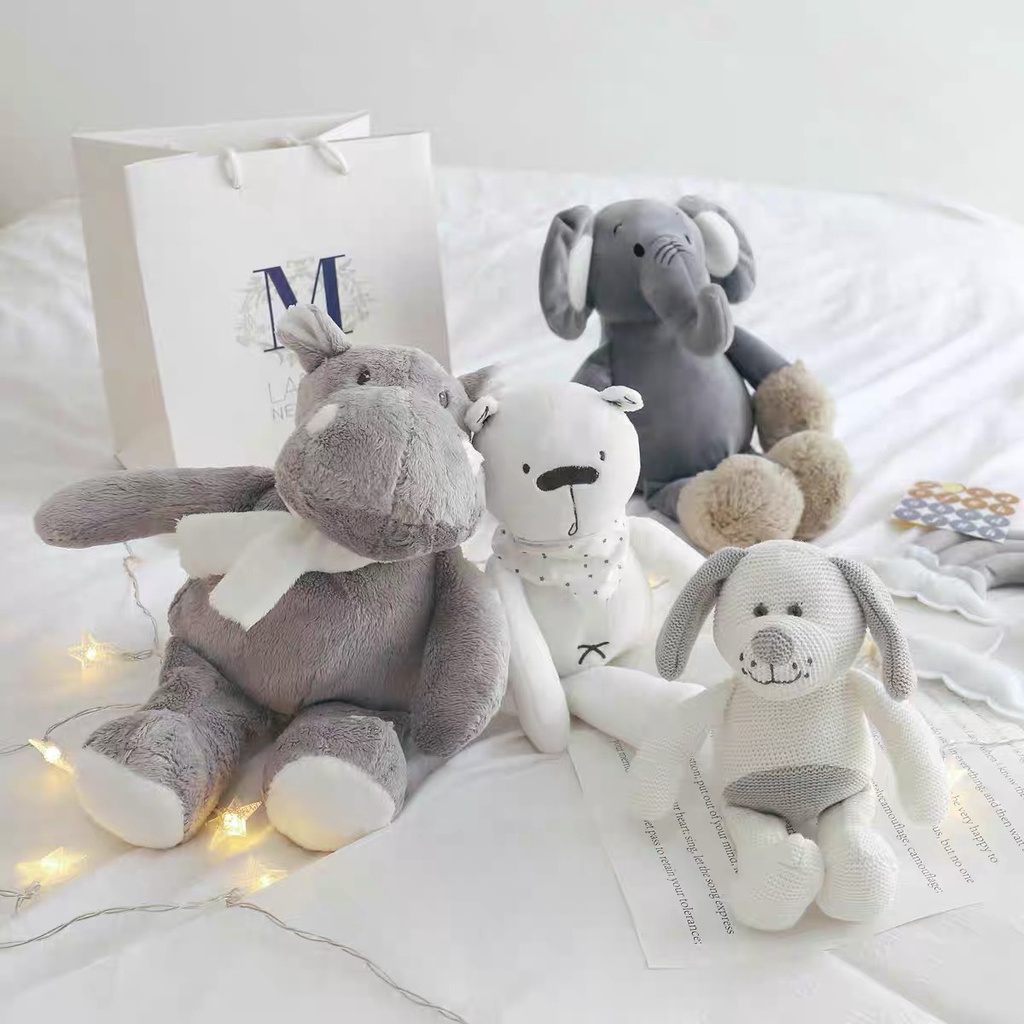 Thú nhồi bông Gấu ngố, Voi bự, Hà Mã cho trẻ em, hàng nội địa chính hãng
