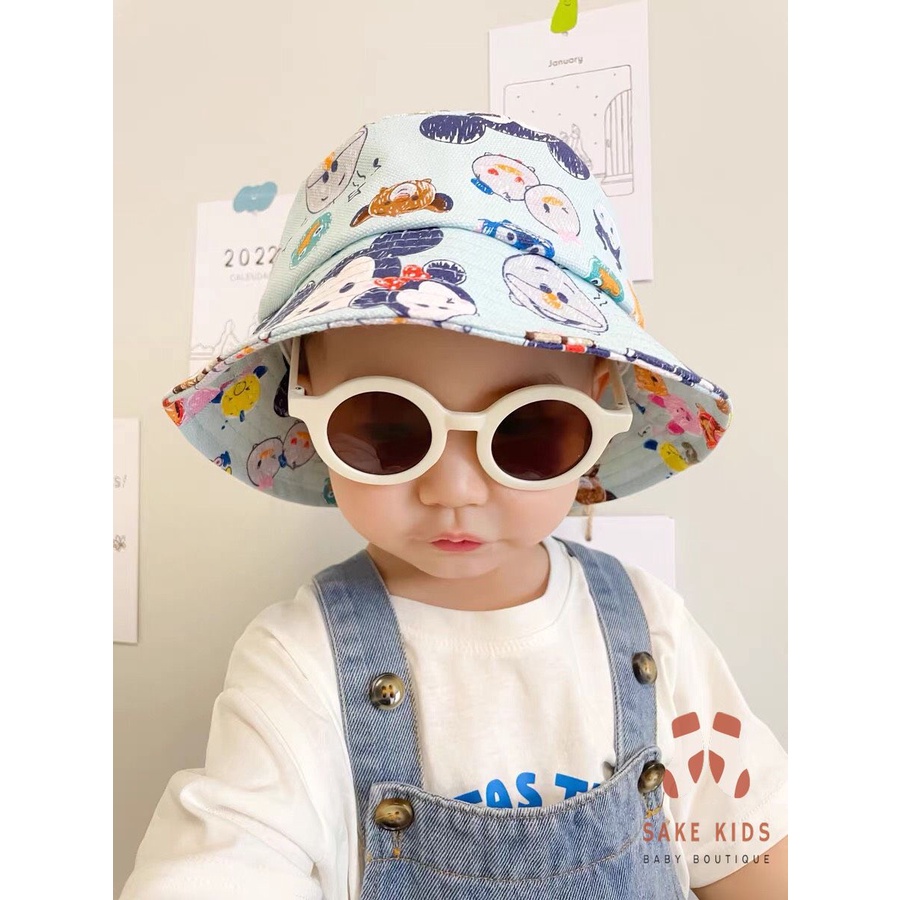Mũ bucket nhiều hình Động vật xinh xắn chất vải mềm phong cách Hàn Quốc cho bé từ 0-4 tuổi mẫu mới nhất