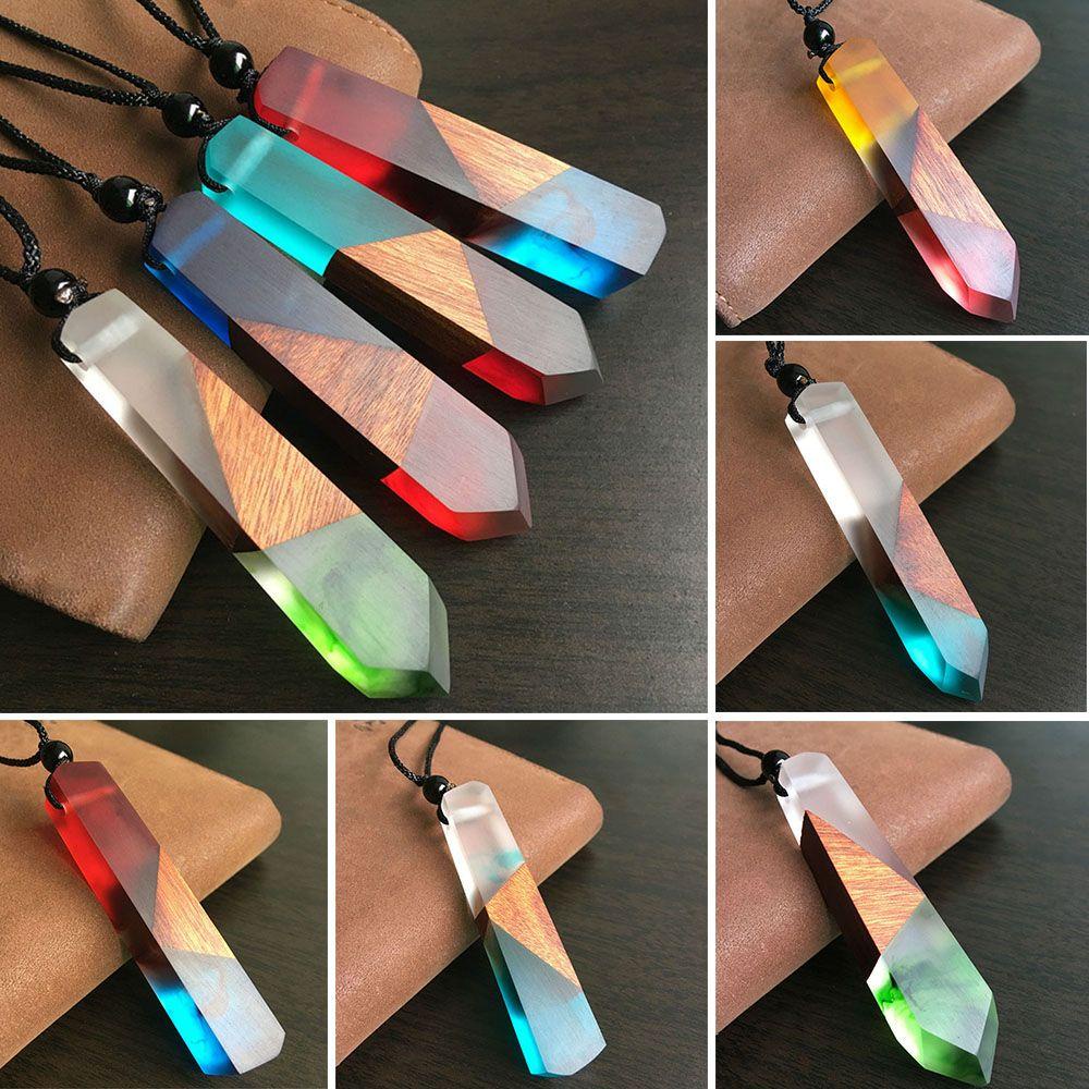 Vòng cổ Mặt Gỗ Resin Màu Sắc Ngẫu Nhiên Thời Trang Cho Nam Và Nữ