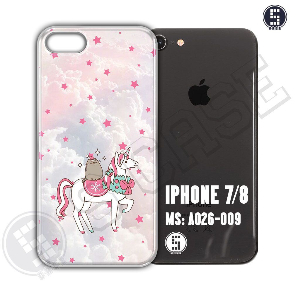 Ốp iPhone đủ các đời hình Cat Ride Unicorn A021-A030-009 (Chọn đời máy iPhone trong phân loại)