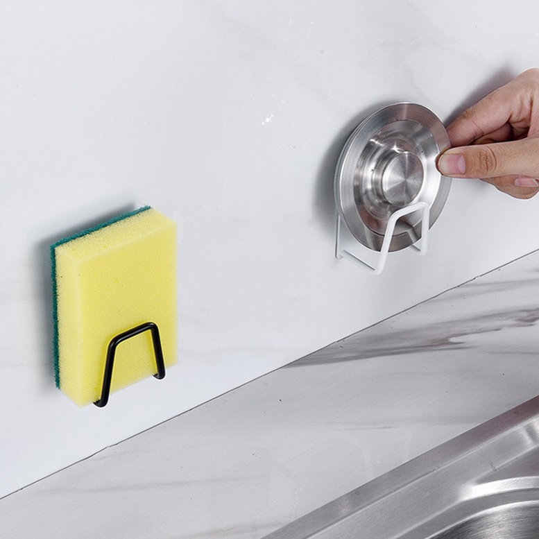 Giá đựng mút rửa chén bằng thép không gỉ tiện dụng cho nhà bếp/ nhà tắm