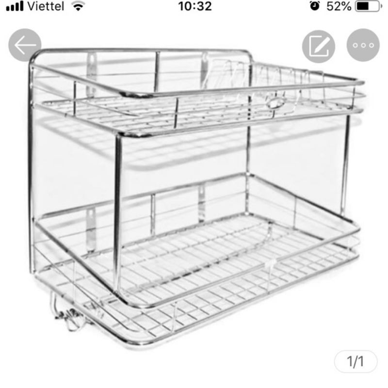 Kệ treo inox 2 tầng
