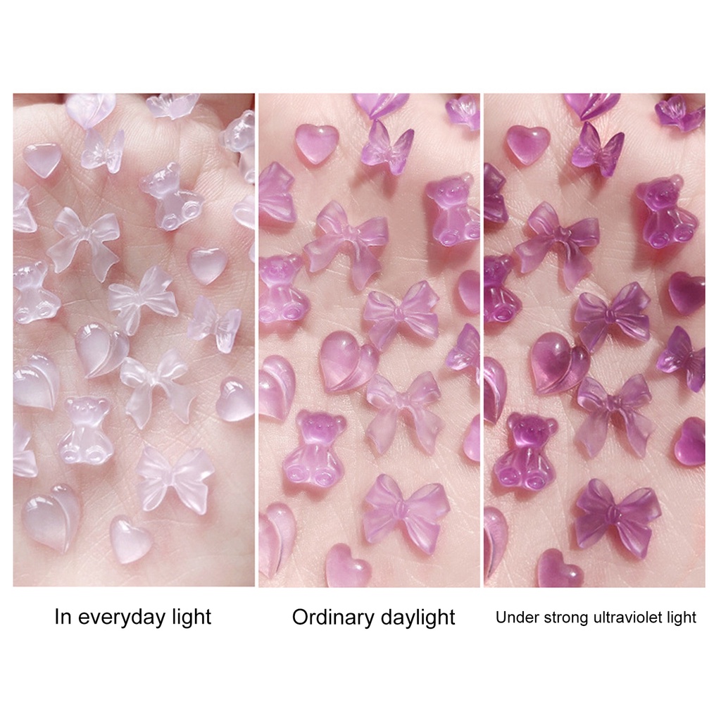 1 Hộp Phụ Kiện Trang Trí Móng Tay 3D Bằng Nhựa Resin Màu Sắc Sống Động Dễ Phối Đồ Dành Cho Nữ