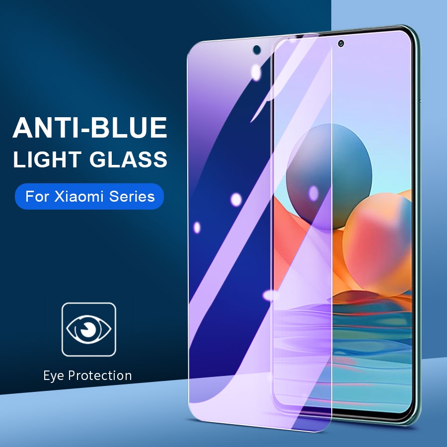 Kính Cường lực Chống Tia Sáng Xanh Cho Xiaomi Mi 11 Lite 12 12s 12C 10T 9T Pro Redmi K20 K30 9T 9 9A 9C 8 8A 7 7A Note 11 11S 10 9 8 7 Pro Max 10s 9s Poco X3 X4 GT NFC F2 M3 M4 Pro F3 F5 Bảo Vệ Màn Hình bảo vệ mắt