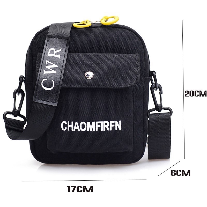 Túi Vải Đeo Chéo Chaomfirfn, Túi Vải Unisex