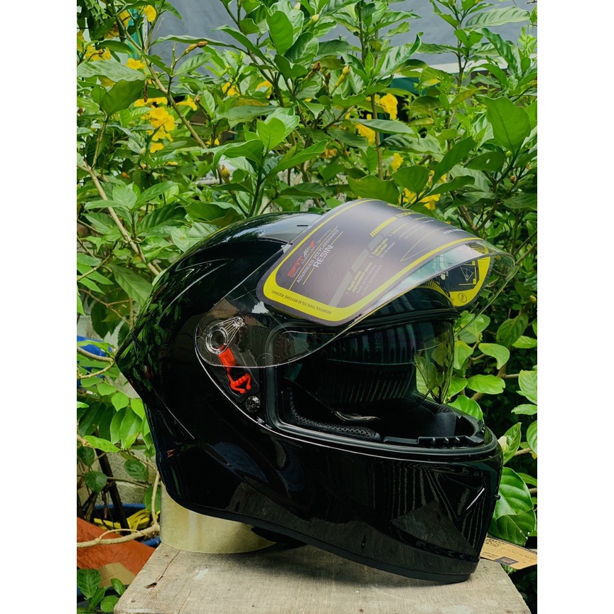 Nón bảo hiểm Fullface nam nữ M266 2 kính màu đen bóng