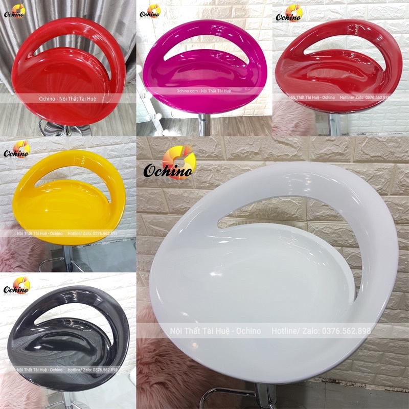 Mặt Ghế trang điểm, Ghế quầy bar mẫu nhựa khoét lỗ ( Có Sẵn Không chân)