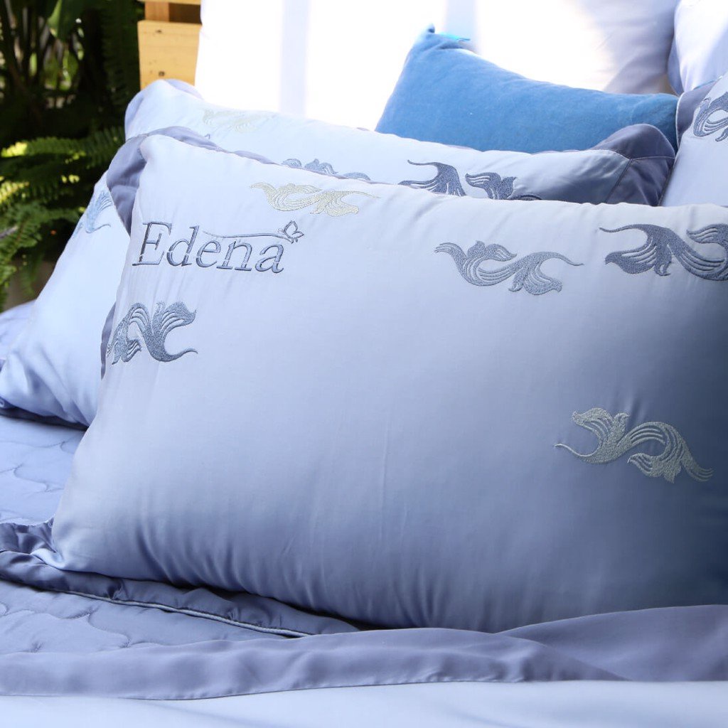 Bộ ga  nệm Tencel Edena mẫu 743 - Chính Hãng , Cao Cấp Maybeding