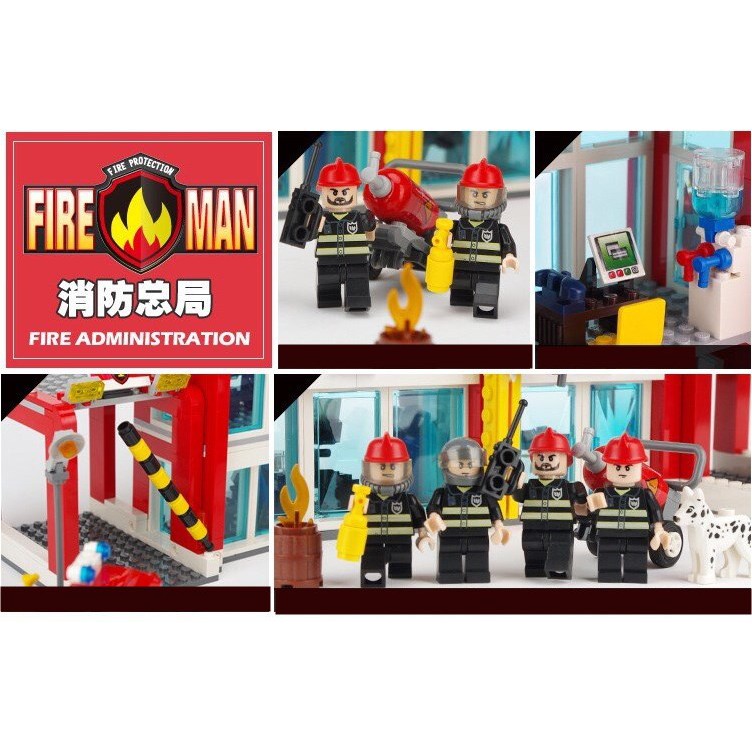 Đồ chơi xếp hình cứu hỏa 874 chi tiết