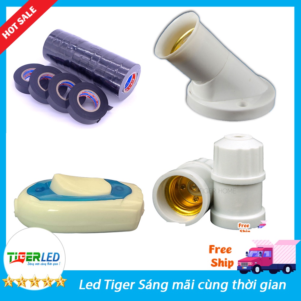 Đui đèn xoáy E27 Tiêu chuẩn vietnam Chắc Chắn Chịu Nhiệt độ cao an toàn Điện (Đui đèn led, đui đèn compact)