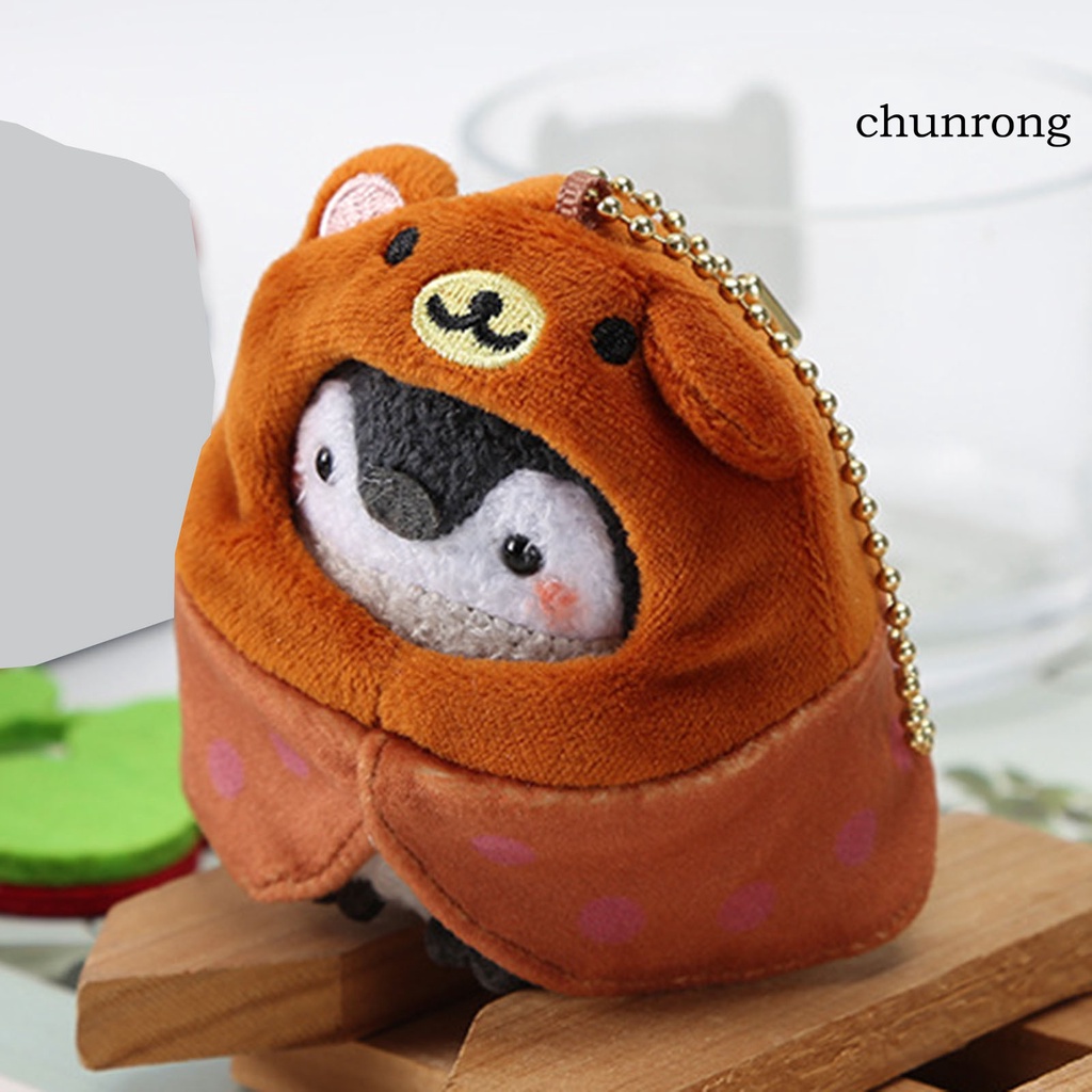 Cr Móc Khóa Hình Chim Cánh Cụt Nhồi Bông Cotton PP Dễ Thương