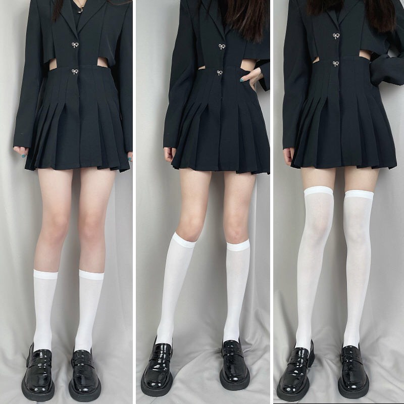 Vớ tất cổ cao size đùi size gối cho nữ đủ loại MỎNG qua gối cotton chuẩn style Hàn Quốc MONEYSOCKS VC119