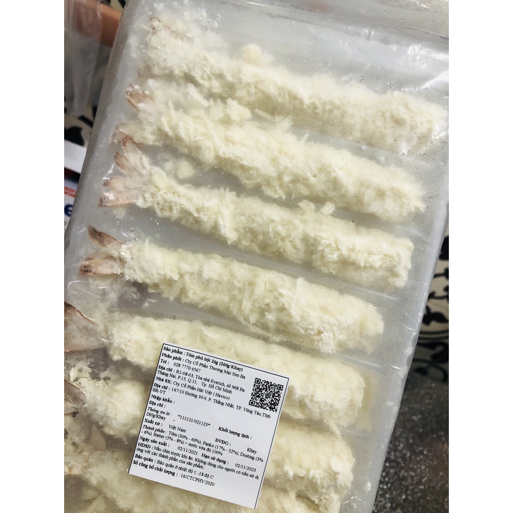 Tôm lăn bột tempura kiểu Nhật tiện lợi, dễ chế biến, thơm ngon - Vĩ 10 con 260 GRAM