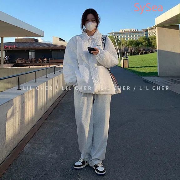 Áo khoác nhồi cotton dáng rộng size lớn phong cách Hàn Quốc thời trang dành cho nữ