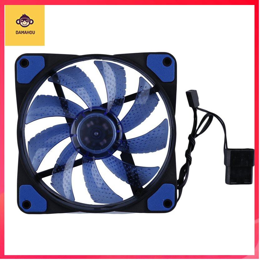 120mm LED cực kỳ im lặng Máy tính PC Case Fan 15 đèn LED 12V Dễ dàng cài đặt