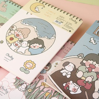 Sổ vẽ Sketchbook khổ A4, hình bé gái Nhật Bản dễ thương