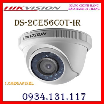 Camera HD-TVI Dome hồng ngoại 1.0 Megapixel HIKVISION DS-2CE56C0T-IR