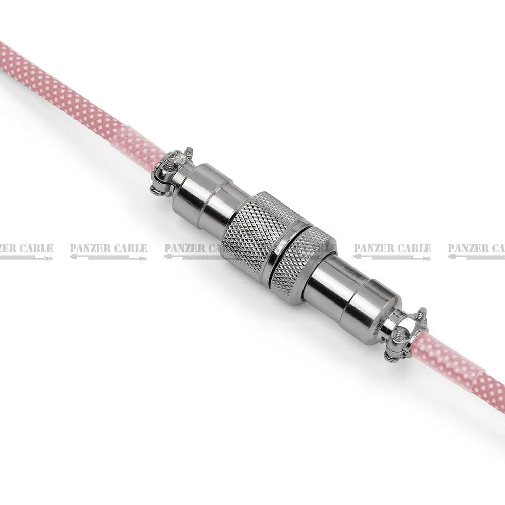 Dây cáp cho bàn phím cơ Type-C hiệu Panzer Cable, dây dù Polyethylene cao cấp, trục nối GX12, đầu cắm USB A kim loại