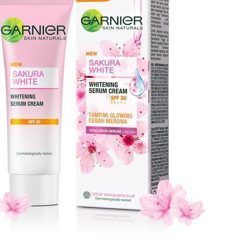 (Hàng Mới Về) Kem Dưỡng Trắng Da Ban Ngày Garnier Sakura Chống Nắng Spf 30-20ml