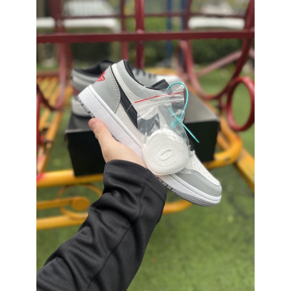 Giày Jordan Cổ Thấp Xám Chỉ Đỏ,Giày Sport Sneakr JD Xám Chỉ Đỏ Cổ Thấp thời thượng Full GF66