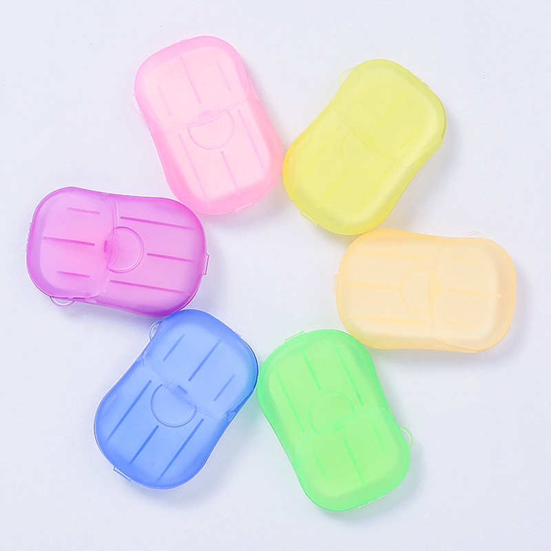 Set 20 xà phòng giấy rửa tay mini dùng một lần khử trùng tiện lợi dành cho đi du lịch