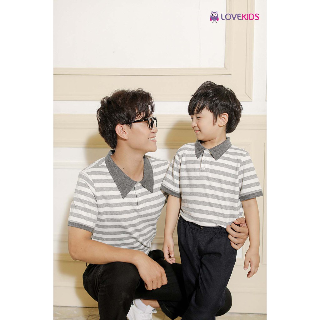 [MINIU] Áo polo kẻ ngang bé trai và bố MNB20ST002 - Lovekids