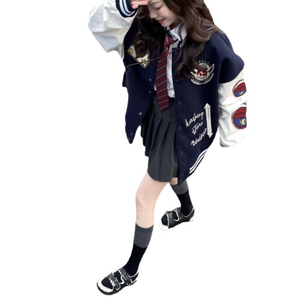 VARSITY JACKET BOMBER - Áo khoác Gió 2 Lớp KS