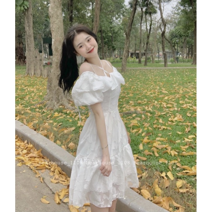 🍑 ĐẦM VÁY CÔNG CHÚA SANG CHẢNH MÀU TRẮNG, HỒNG * BABI * | BigBuy360 - bigbuy360.vn