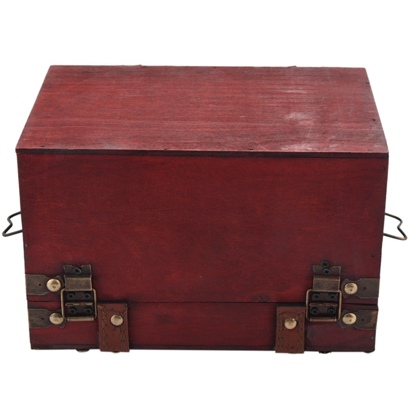 Retro Treasure Chest Vintage Wooden Storage Box Antique Style Jewelry Organizer for Jewelry Box Trinket Box Big