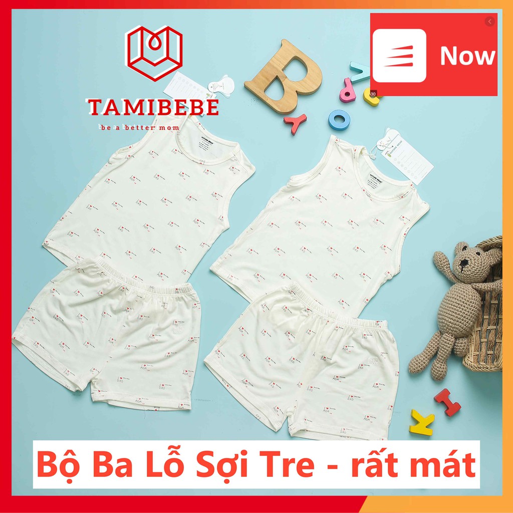 [Mã FAMAYFA2 giảm 10K đơn 50K] Quần áo trẻ em Nature Wear bộ ba lỗ mùa hè bé trai bé gái - TAMIBEBE