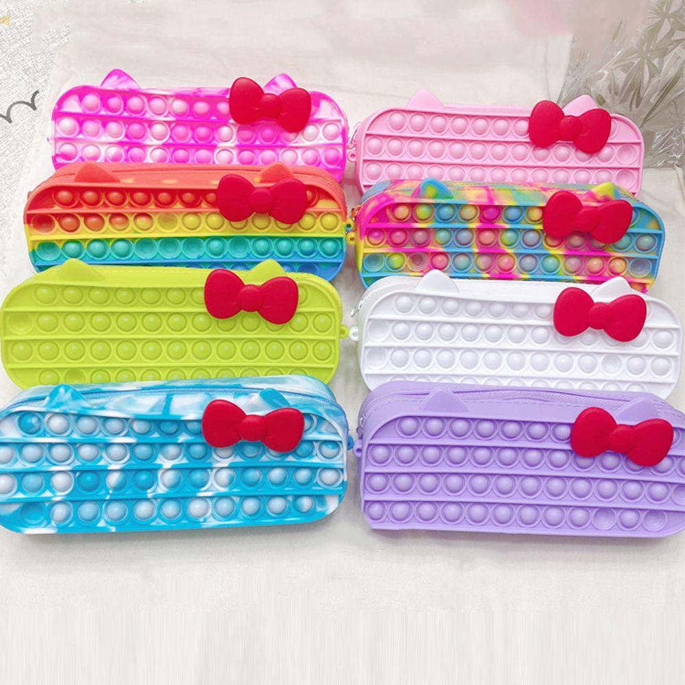 Hộp Đựng Bút Silicone Họa Tiết Hoạt Hình Giảm Căng Thẳng/Gióp Được