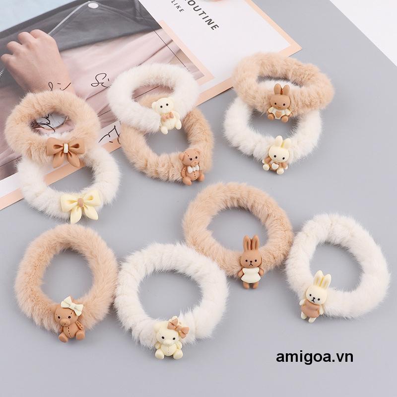 ✨✨Dây buộc tóc hình gấu/thỏ/Doremon nhồi bông dễ thương cho nữ
