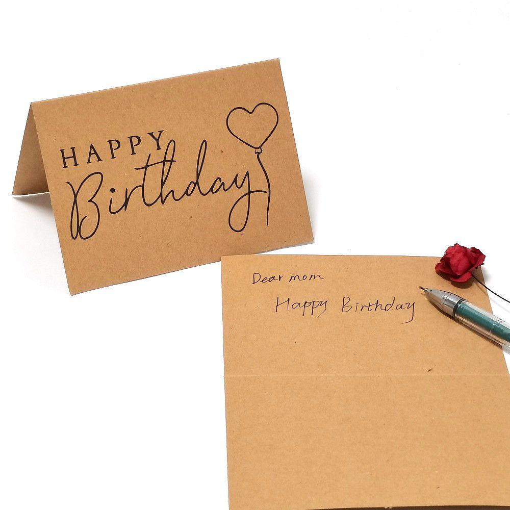 WONDER 10 Pcs Birthday Card Postcard Best Wishes Gift Happy Birthday Kraft Paper