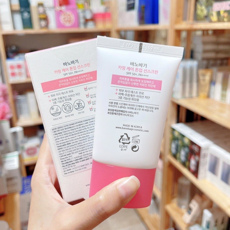 KEM CHỐNG NẮNG MAKE UP BANOBAGI CALMING CARE TONE UP SUNSCREEN