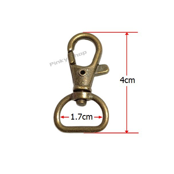 [ Giá sỉ ] Móc càng cua khóa càng cua màu đồng 1.5cm làm phụ kiện túi xách Pinky Shop mã MCCD1.7