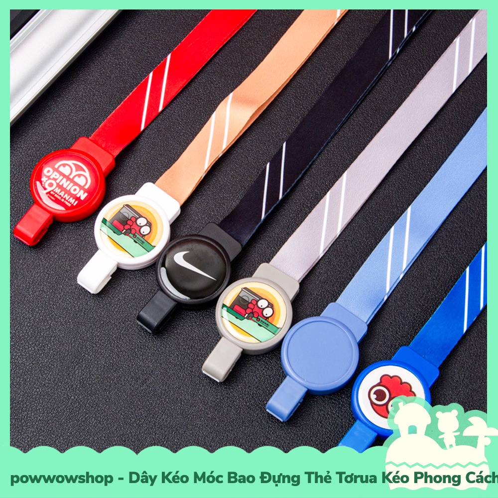 [Sẵn VN - Hỏa Tốc] Dây Vải Tơrua Nhựa Kéo Móc Bao Đựng Thẻ Nhân Viên / Học Sinh / Sinh Viên Phong Cách Simply Luxury