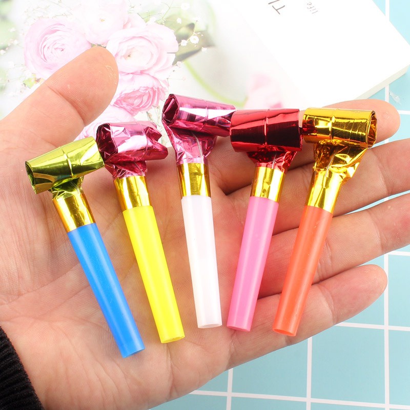 Combo 5 cái Kèn đồ chơi giấy thổi tiệc sinh nhật mini cho bé