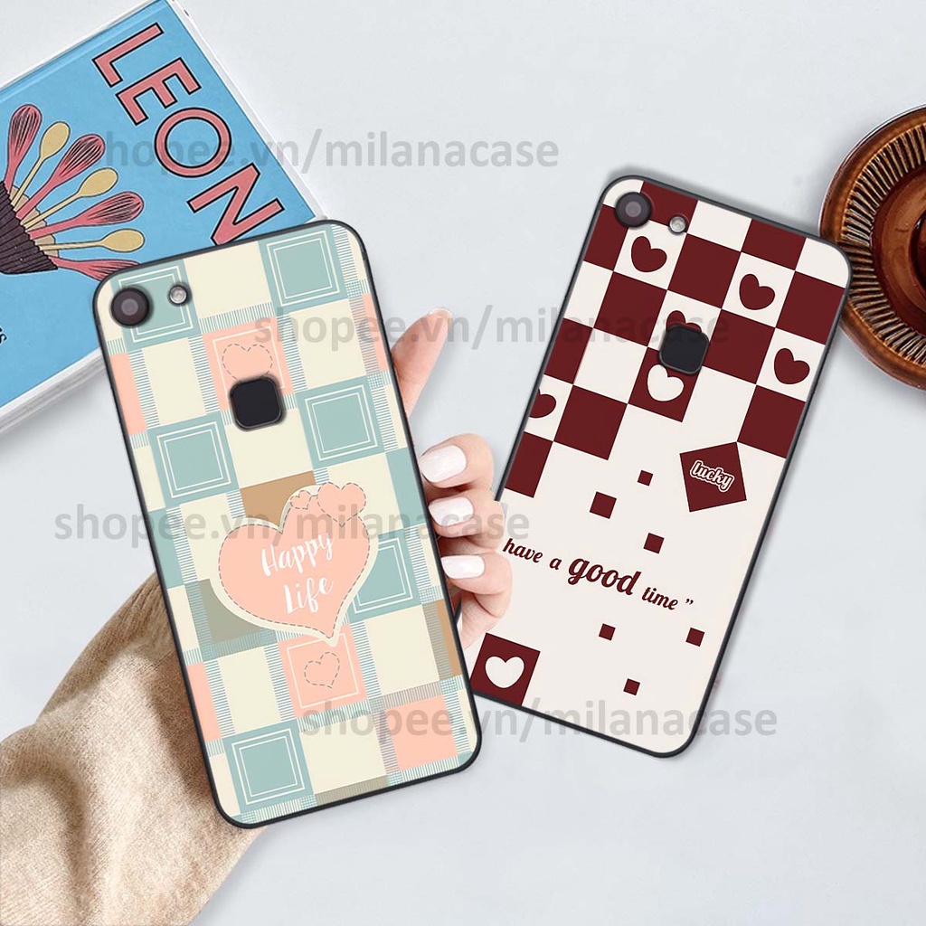 Ốp Vivo V7 / V7 Plus / V7+ caro họa tiết nhiều màu sắc siêu đẹp thời trang cá tính