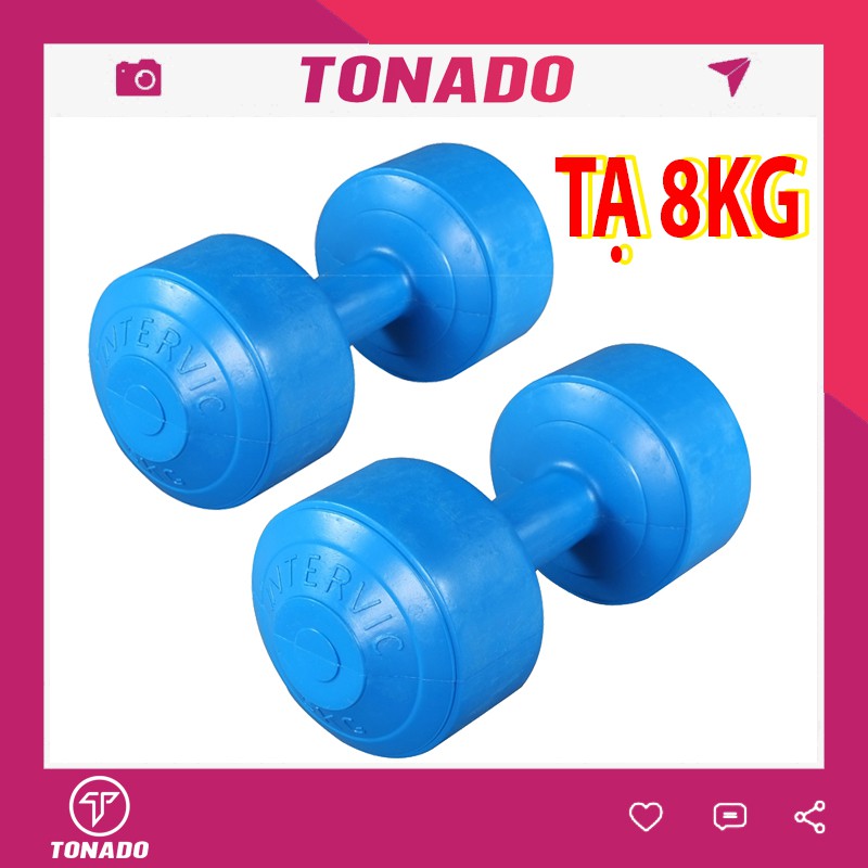 Tạ Tay 8kg Cao Cấp - Tạ Nhựa 8kg Tập Tại nhà