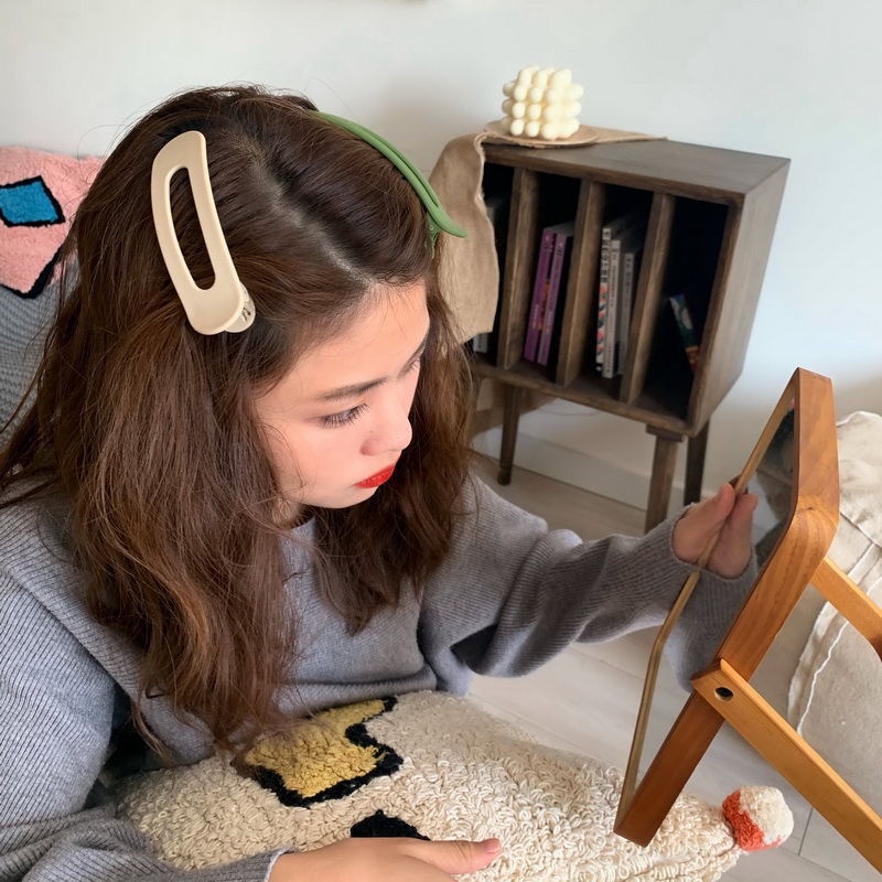 Kẹp tóc thiết kế đơn giản cỡ lớn phong cách Hàn Quốc xinh xắn