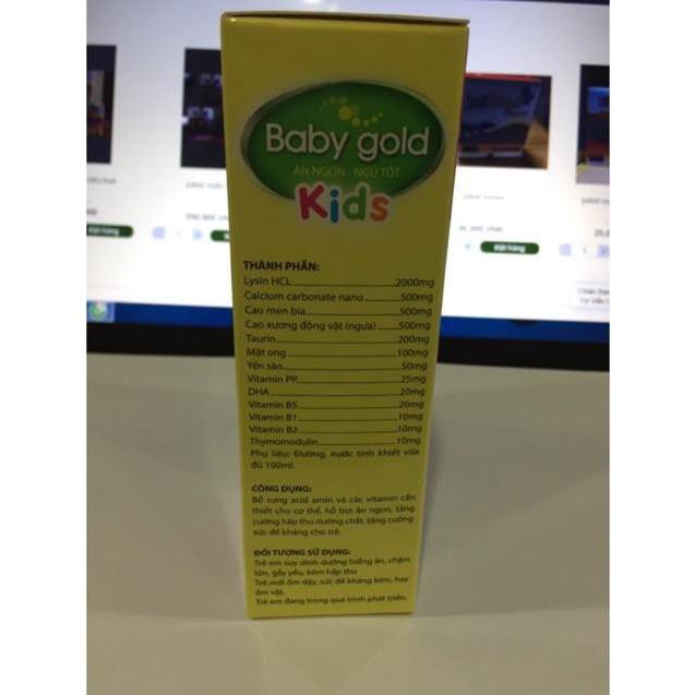 Baby gold kids giúp bé ăn ngon, bé kén ăn chậm lớn, tiêu hoá khoẻ trẻ ăn ngon