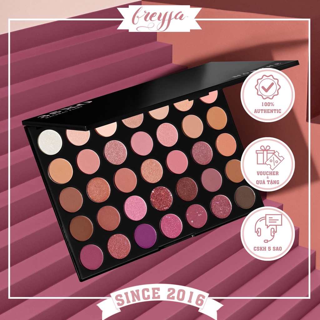 Bảng Phấn Mắt Morphe 35XO Natural Flirt Artistry Palette Phiên Bản Vỏ Đen Giống Vỏ Trắng
