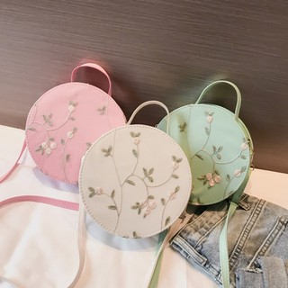 Túi hộp tròn đeo chéo thêu hoa siêu xinh - TXN47, túi đeo chéo nữ ruby_shop